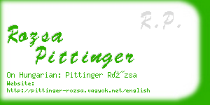 rozsa pittinger business card